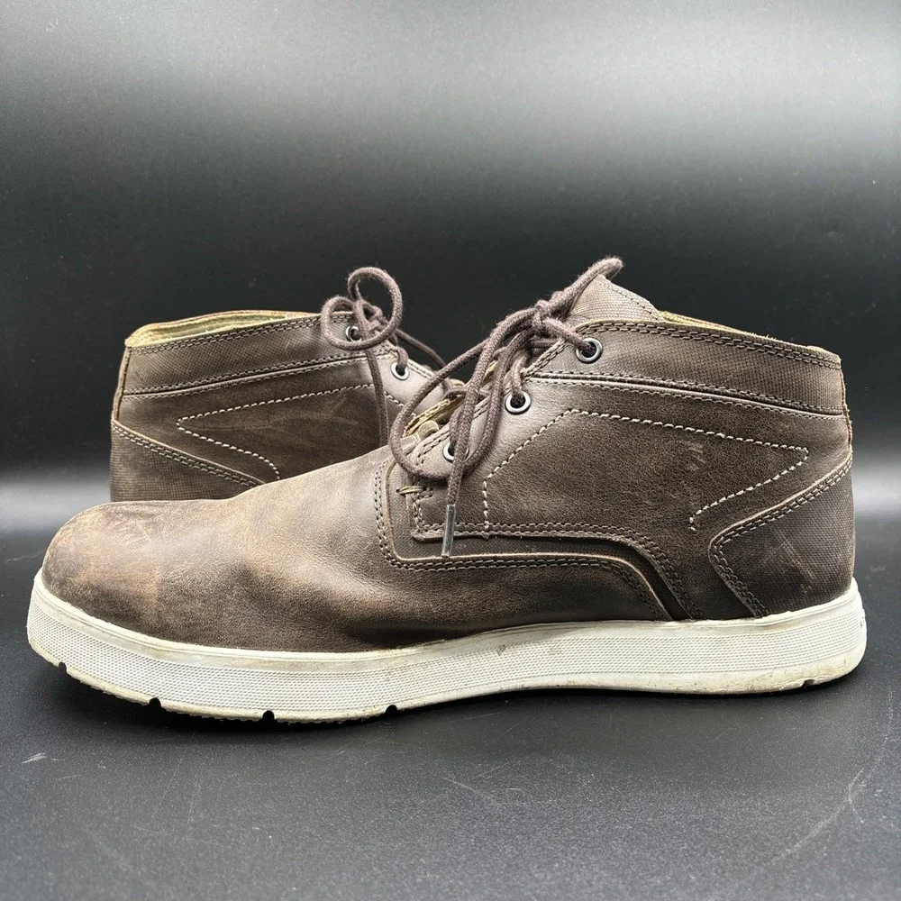 Red Wing Shoes Cross Lite 6719 Men's 10 D Chukka Boot Brown Safety Aluminum Toe